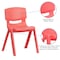 Flash Furniture Red Plastic Stackable School Chair with 13.25" Seat Height, PK2 2-YU-YCX-004-RED-GG - alternate 5